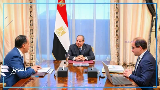 الرئيس السيسي مع رئيس الوزراء ووزير المالية