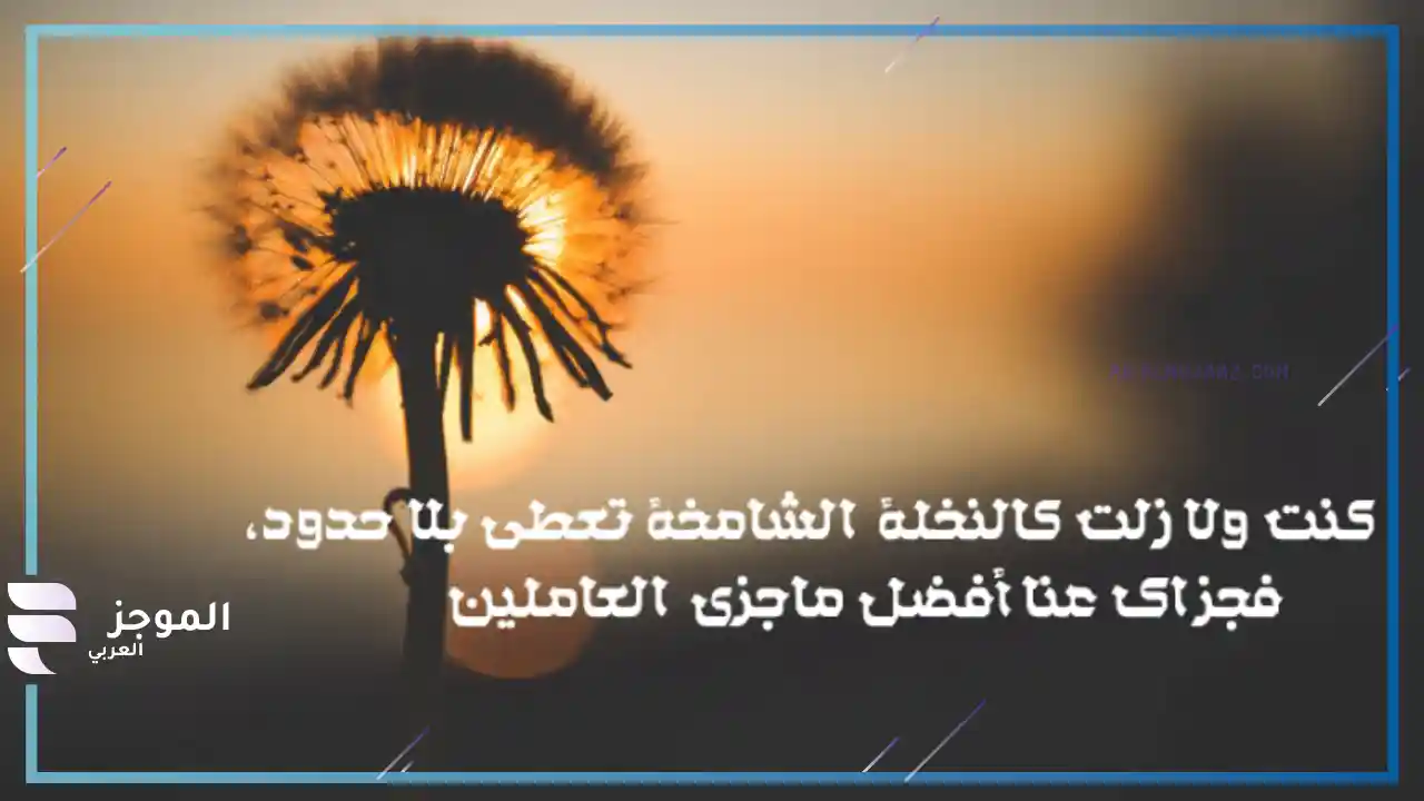 كلمة شكر لشخص ساعدني مؤثرة جدا